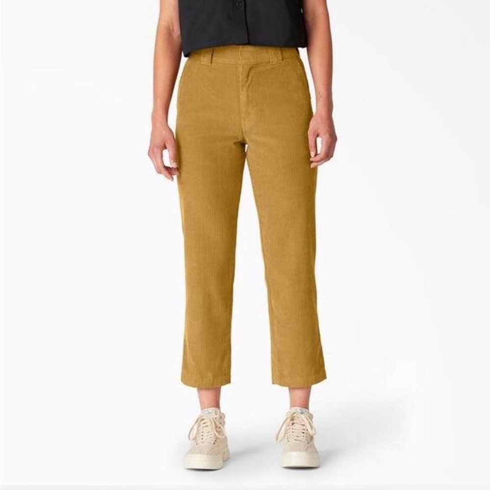 Mustard Corduroy Cropped Pants